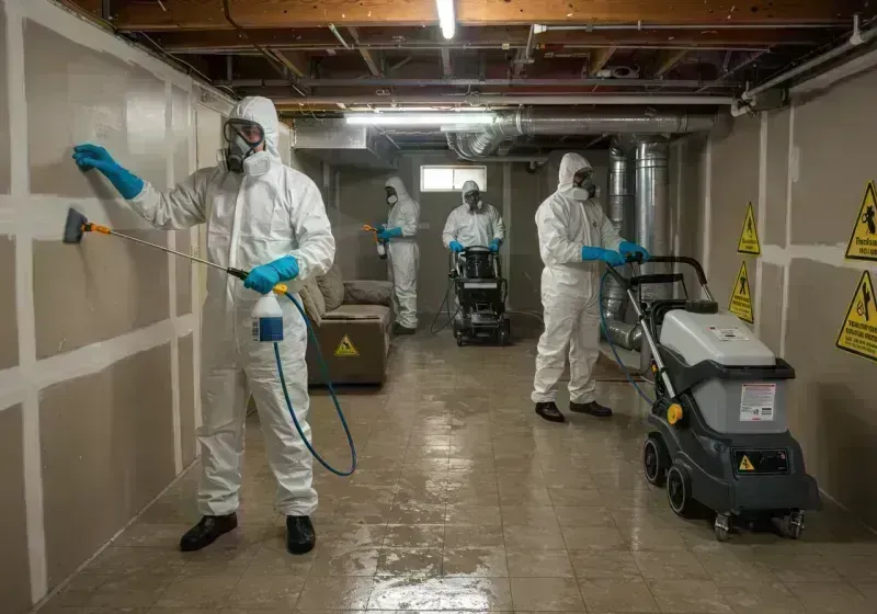 Basement Moisture Removal and Structural Drying process in Elmore County, ID